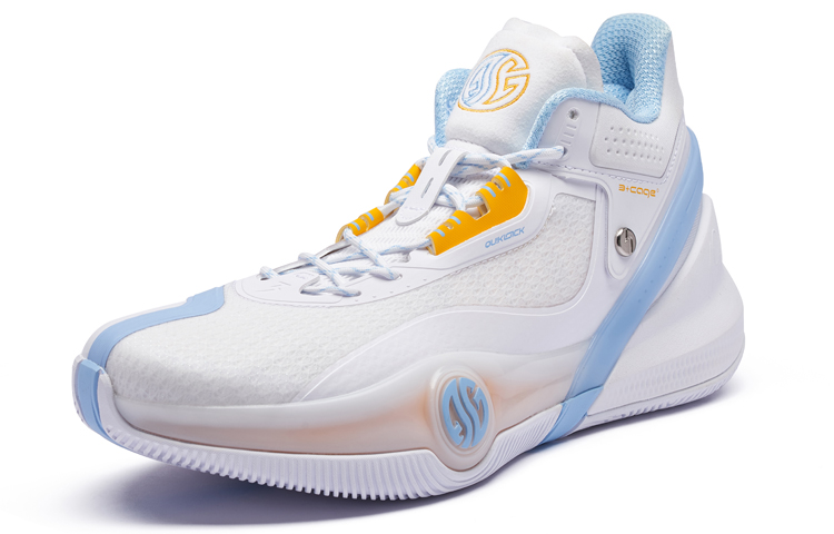 361° AG3 Aaron Gordon 3 Cushioning Slip Resistant Mid top Performance Basketball Shoes Men’s White Blue