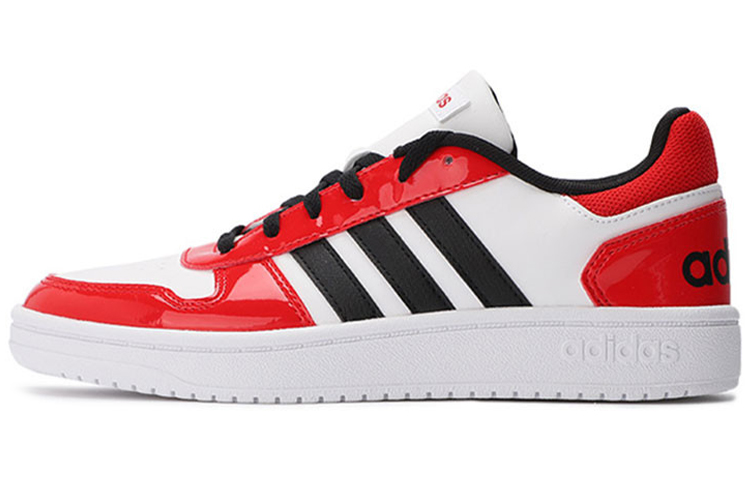 Adidas Neo Hoops 2.0 Synthetic Revolution Trend Color Color Low Retro Basketball Shoes Women's Red and White