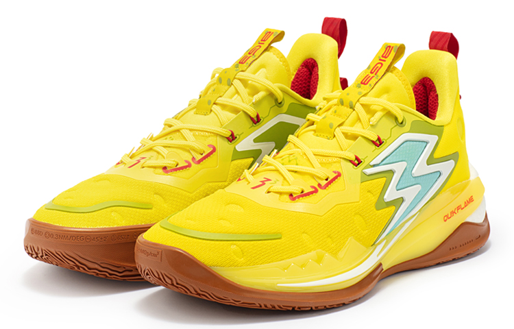 361° Big3 3.0 Pro SpongeBob Cushioning Slip Resistant Abrasion Resistant Coverage Low top Basketball Shoes Men’s Yellow