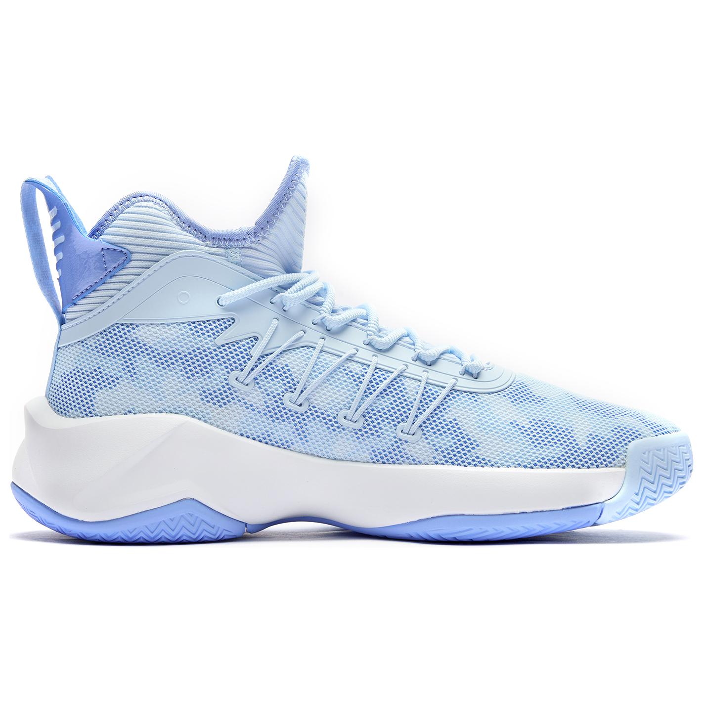 QIAODAN Broken Shadow 1.0 Basketball Shoes Men’s Mid Top Glacier Blue Rhythm Blue