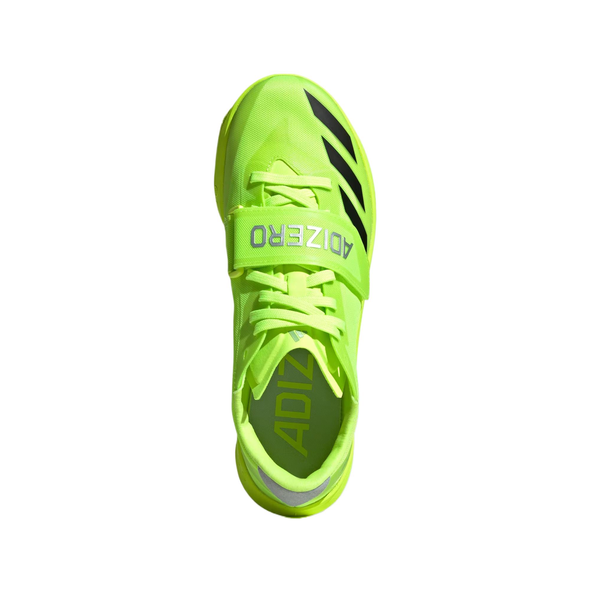 Adidas Adizero TJ/PV Track And Field Lucid Lemon Core Black Silver Metallic