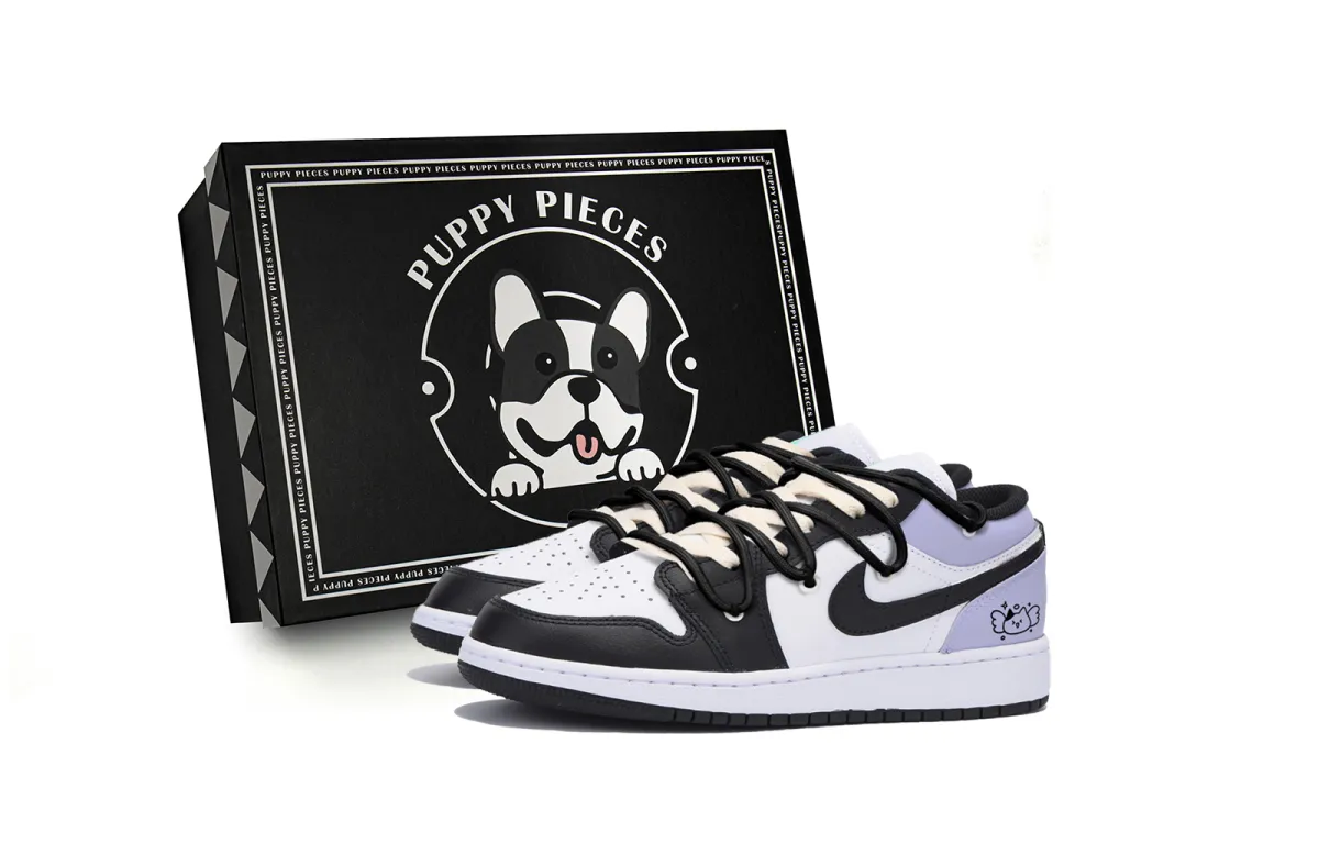 Jordan Air Jordan 1 Vintage Basketball Shoes Men's Low Top Black Purple