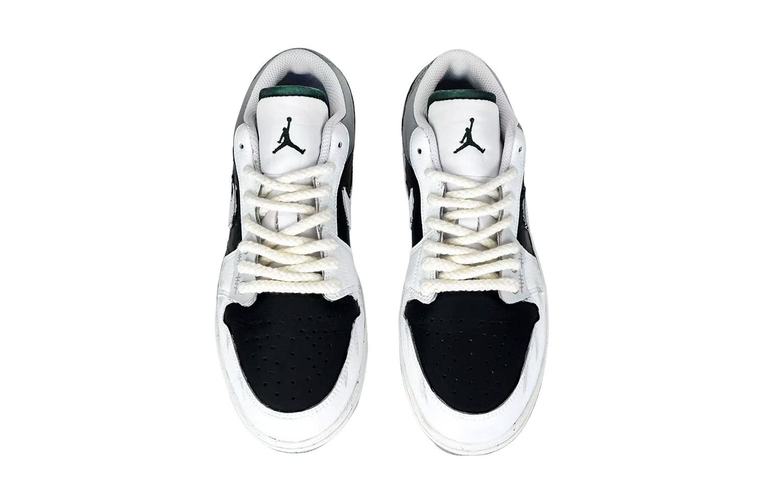 Jordan Air Jordan 1 Vintage Basketball Shoes Unisex Low Top White/Gray