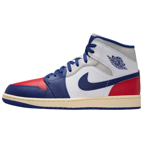 Jordan Air Jordan 1 Mid top Vintage Basketball Shoes Unisex Blue White