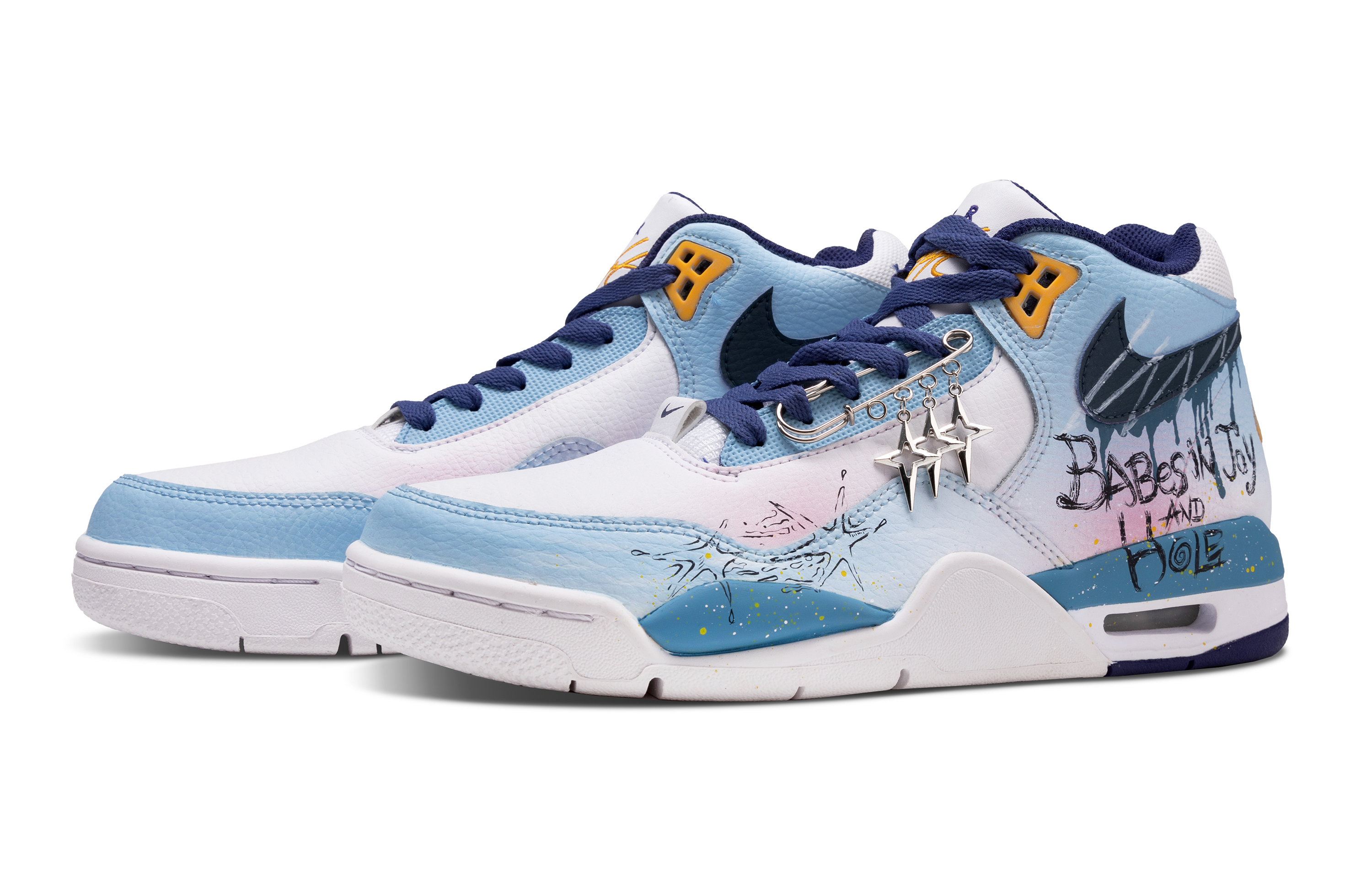Nike Flight Legacy Shadow Of The Shooting Star Cushioning Coverage Support Mid top Vintage Basketball Shoes Men’s