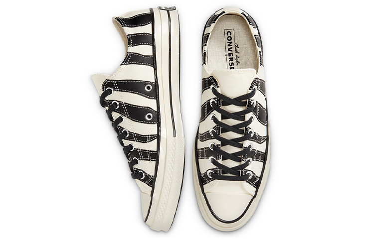 Кеды Converse Chuck 70 1970s (черно-белые) — 黑白斑马条纹 — фото 4