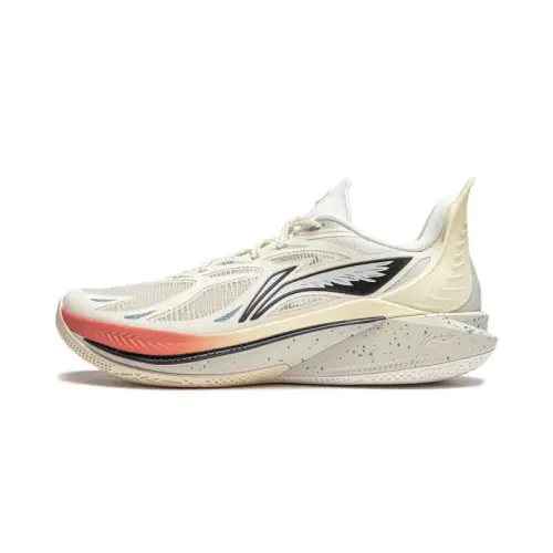 LiNing Li Ning Sonic 12 Speed Overlord Swift Comfort Shock Absorbing Anti-Slip Wear Resistant Breathable Wrapping Support Low Top Technology Basketball Shoes Men's Beige