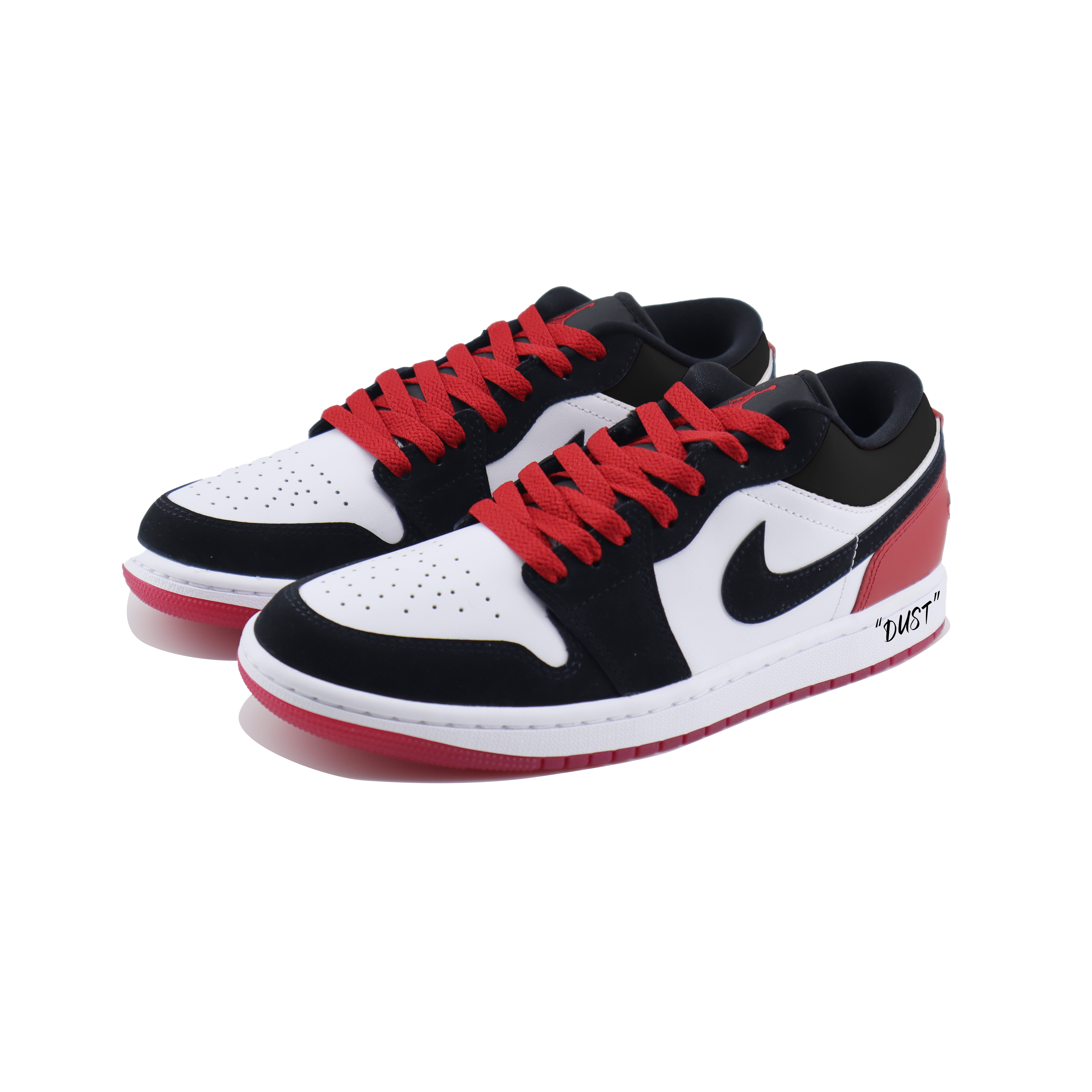 Jordan Air Jordan 1 ‘White Black Gym Red’ Slip Resistant Abrasion Resistant Low top Vintage Basketball Shoes Unisex