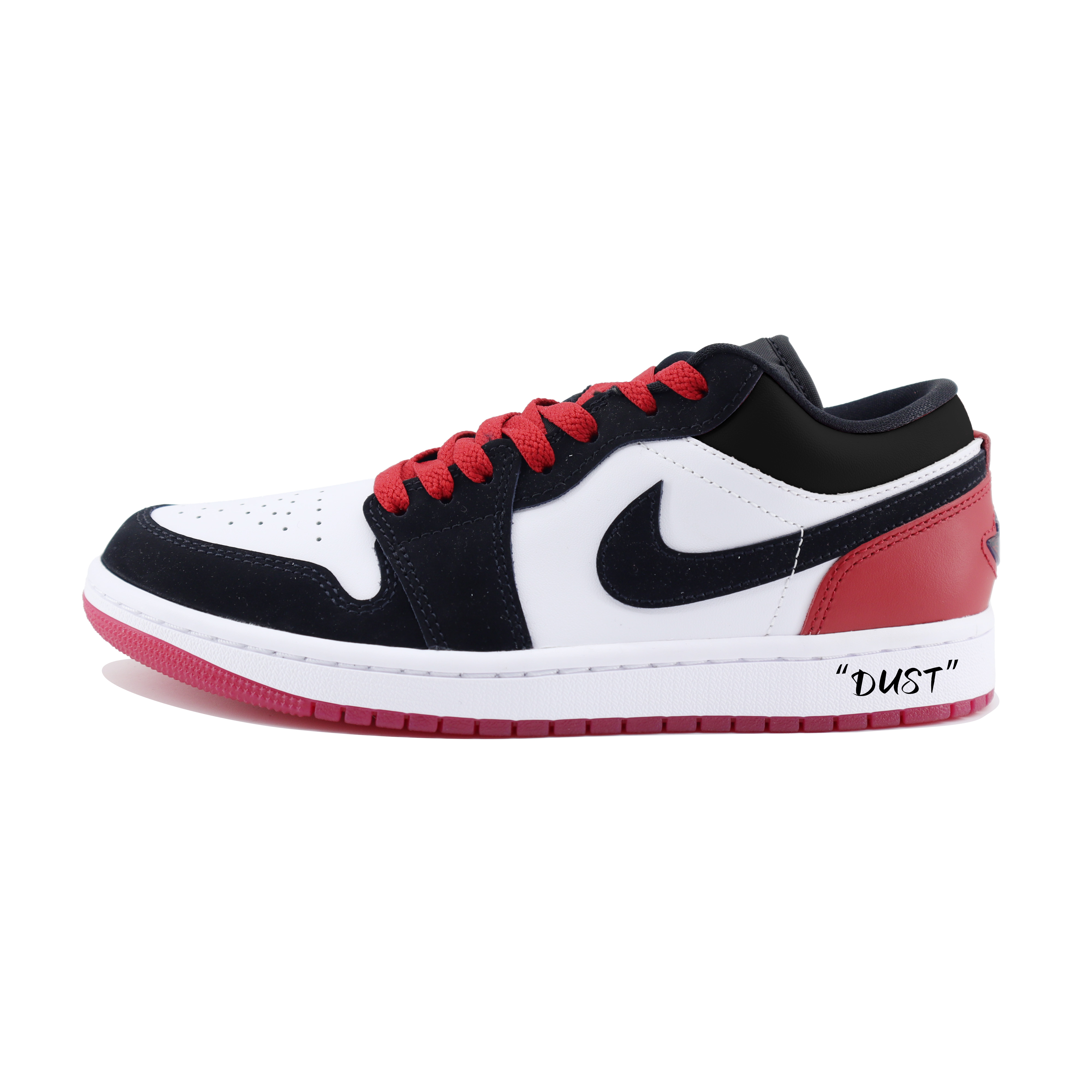 Jordan Air Jordan 1 ‘White Black Gym Red’ Slip Resistant Abrasion Resistant Low top Vintage Basketball Shoes Unisex