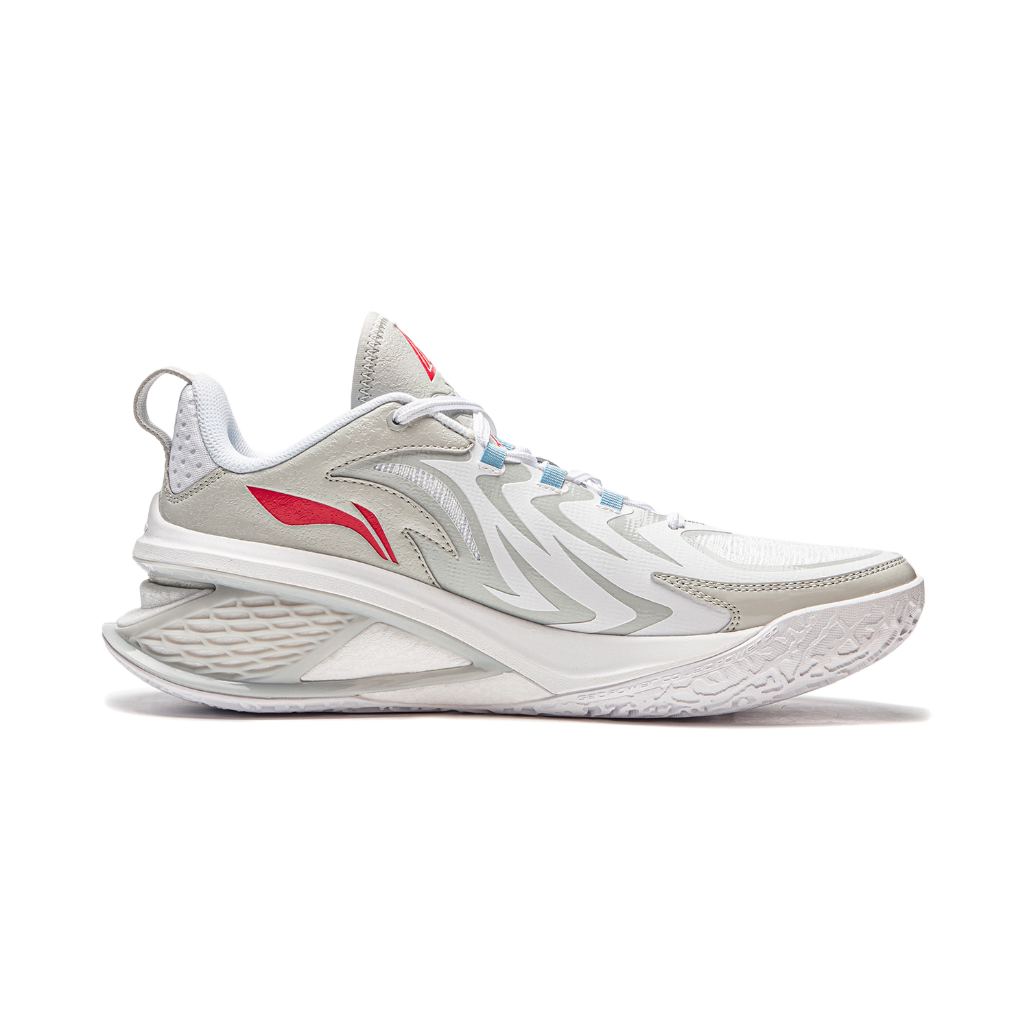 Li Ning Air Strike 11 Cushioning Slip Resistant Lightweight Low top Performance Basketball Shoes Men’s White Gray