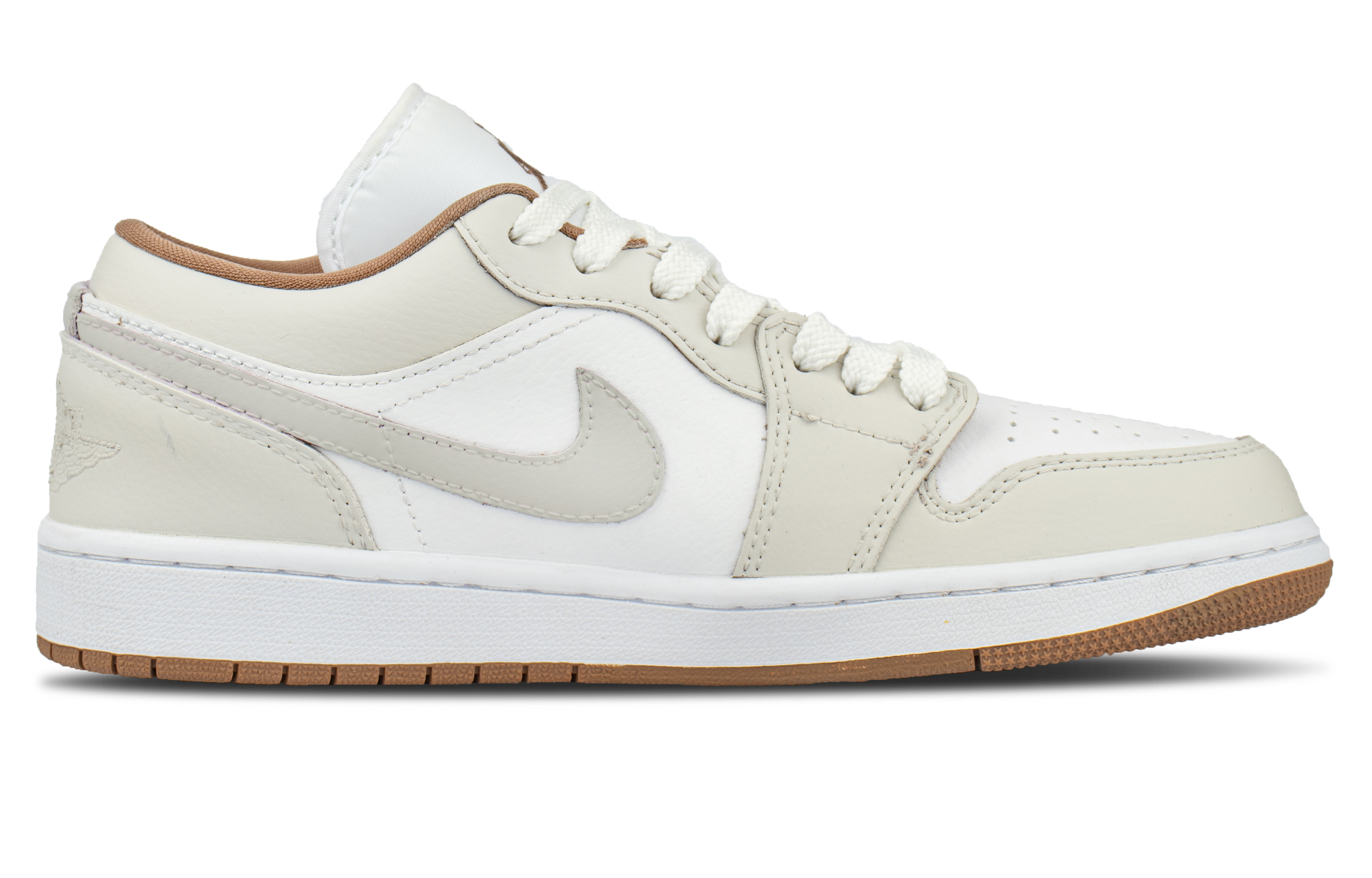 Jordan Air Jordan 1 Abrasion Resistant Abrasion Resistant Low top Vintage Basketball Shoes Unisex Beige