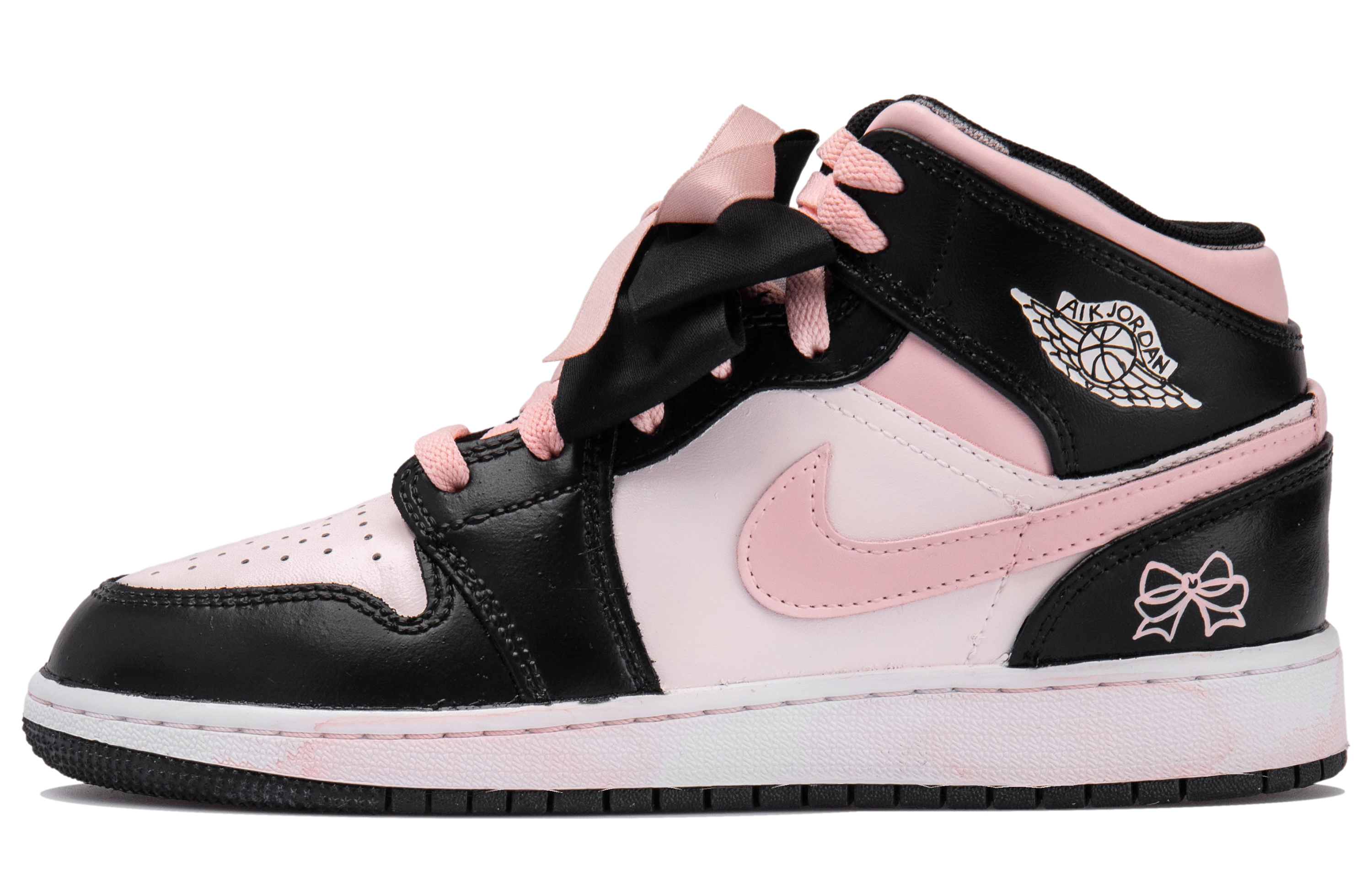 Jordan Air Jordan 1 Low top Vintage Basketball Shoes Women’s Black Pink