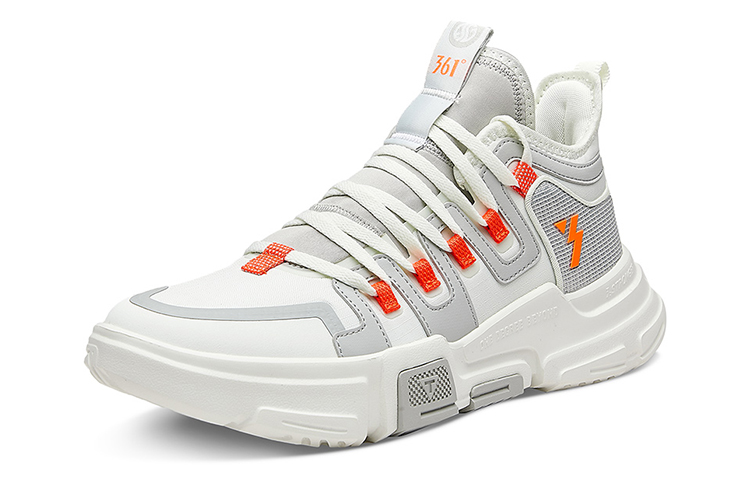 361° Cushioning Slip Resistant Abrasion Resistant Low top Basketball Shoes Men’s Sail White