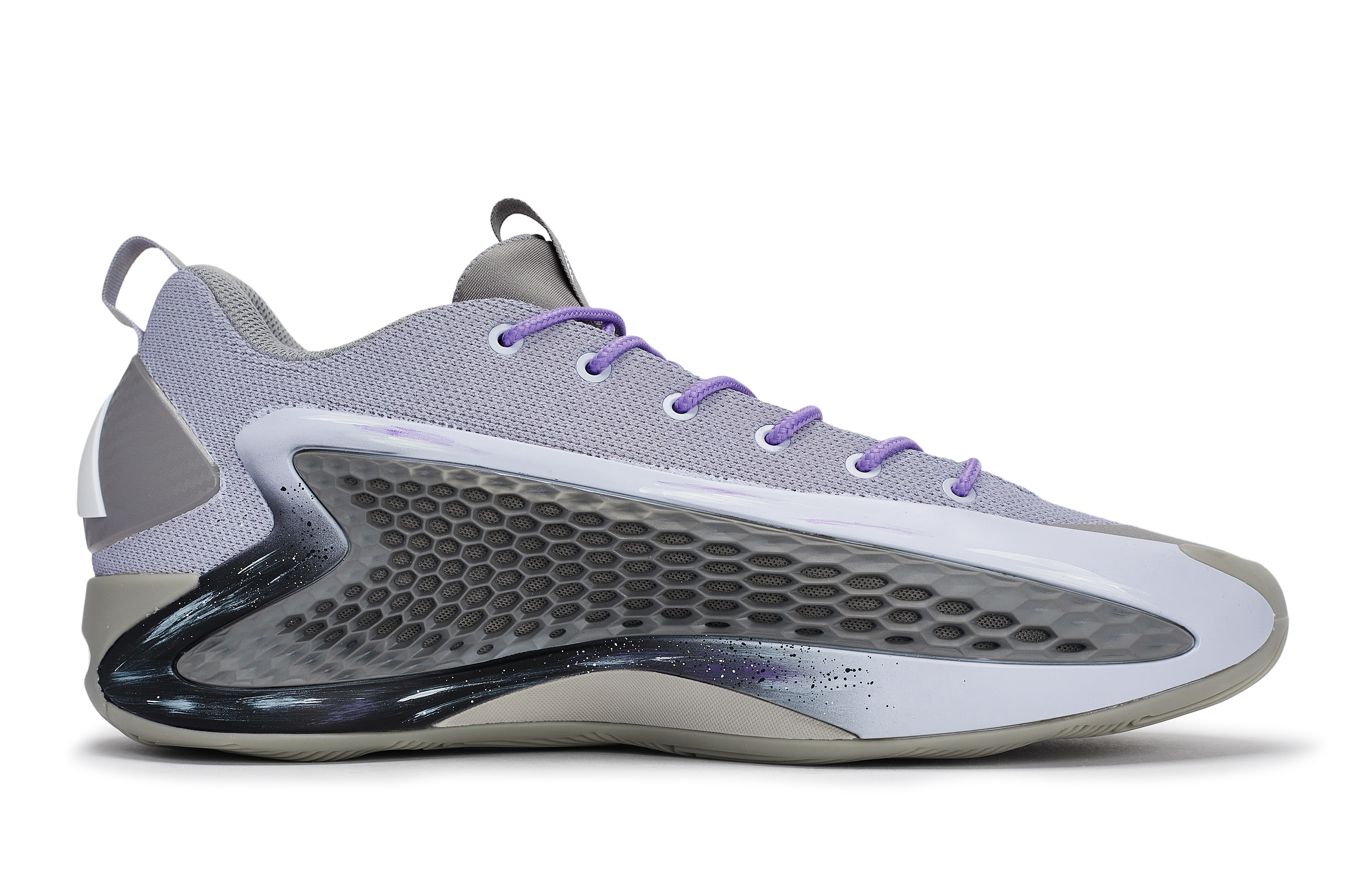 Adidas A.E. 1 Star Woven Abrasion Resistant Abrasion Resistant Low top Basketball Shoes Unisex Black Gray Purple