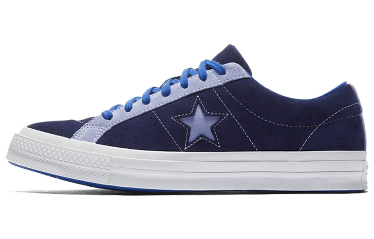 Кеды Converse One Star Ox (фиолетово-синие) — фото 1