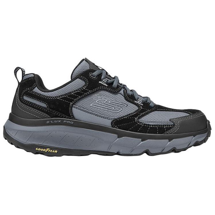 Skechers D’Lux Pro Soft And Comfortable Abrasion Resistant Low top Hiking Shoes Men’s Black Gray