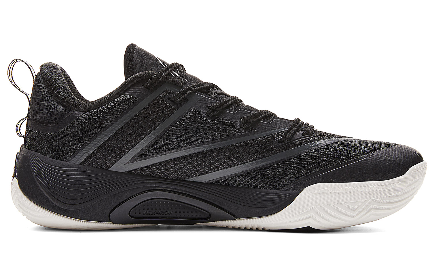 PEAK Abrasion Resistant Rebound Anti Twist Low top Basketball Shoes Men’s Black Magnet Gray