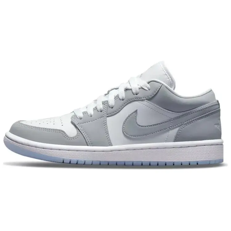 Jordan Air Jordan 1 Low top Vintage Basketball Shoes Women's White Gray 2024 Edition
