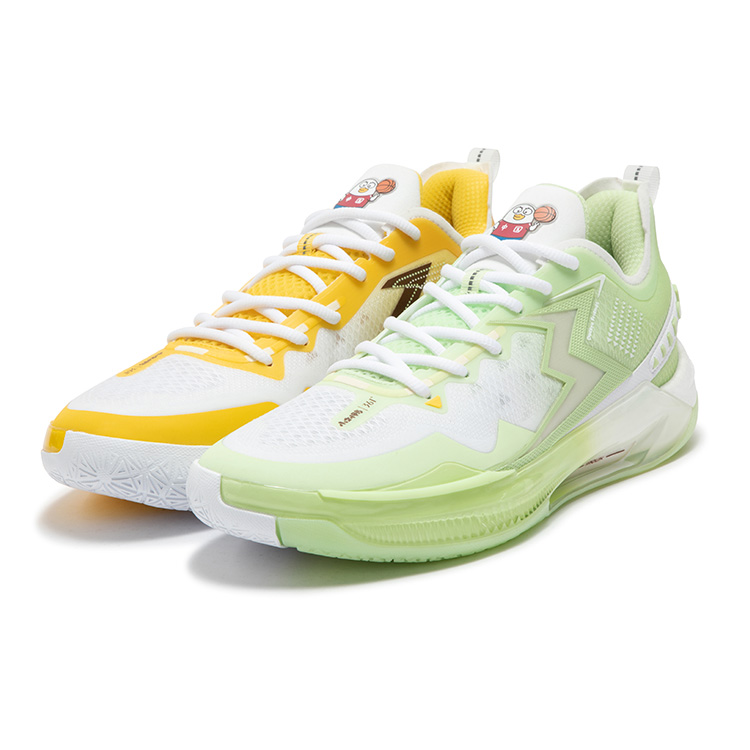 361° BIG3 5.0 Quick PRO Basketball Shoes Men’s Low Top Jelly Aloe/361 Degrees White
