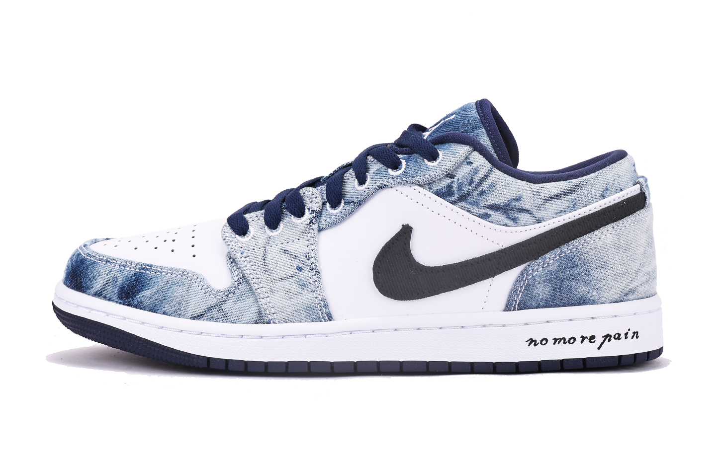 Jordan Air Jordan 1 Slip Resistant Coverage Low top Vintage Basketball Shoes Men’s White Blue