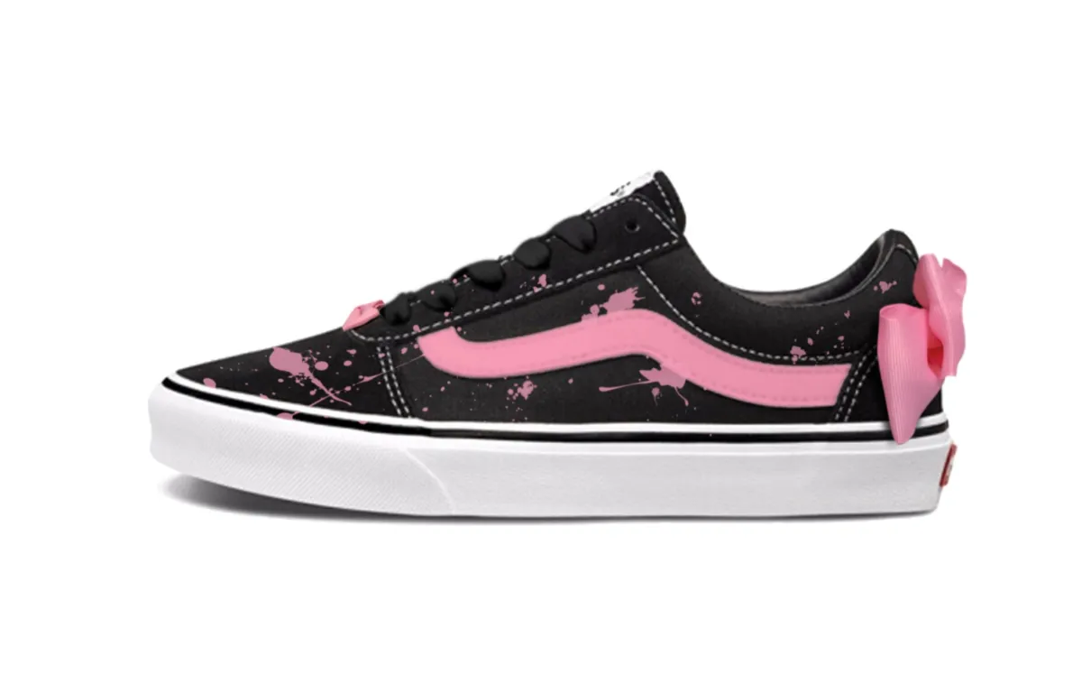 Vans Ward Low top Skateboard Shoes Women's Black Pink
