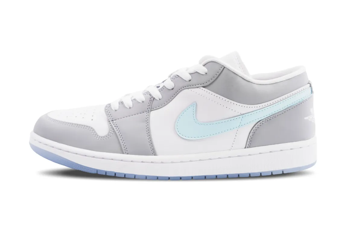 Jordan Air Jordan 1 Low top Vintage Basketball Shoes Women's Gray Blue