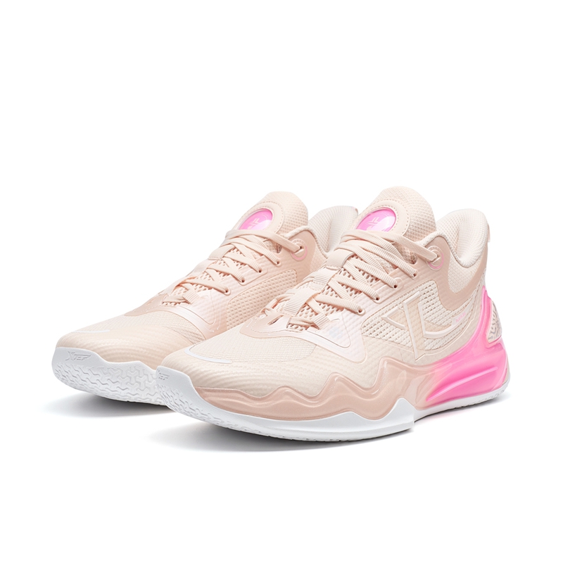 XTEP Abrasion Resistant Cushioning Coverage Low top Basketball Shoes Men’s Pink