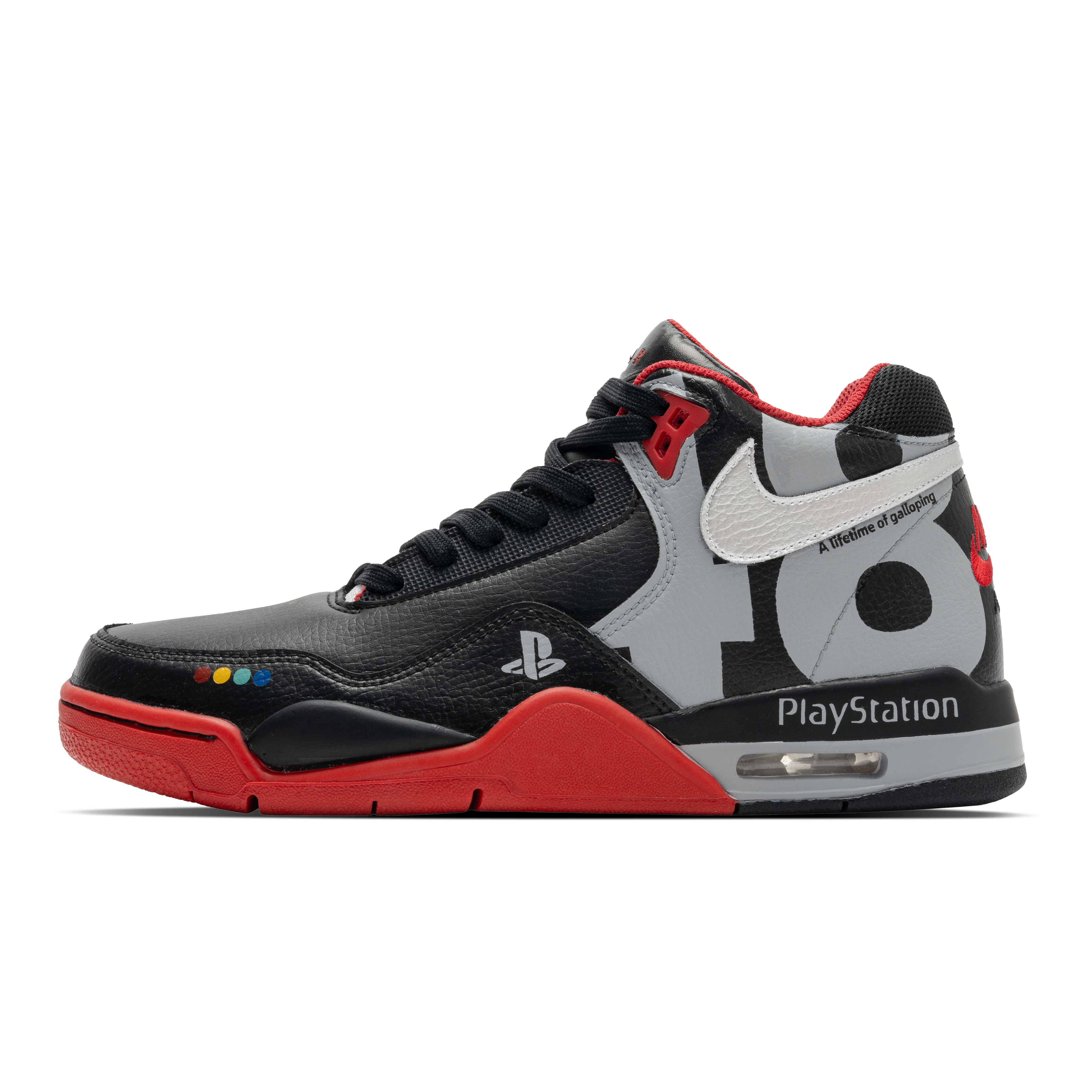 Nike Flight Legacy Frenzied Spirit Racing Slip Resistant Mid top Vintage Basketball Shoes Unisex Black
