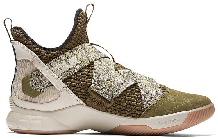 Мужские кроссовки Nike zoom soldier 12 (серый / зеленый) — Серый / зелёный — фото 2