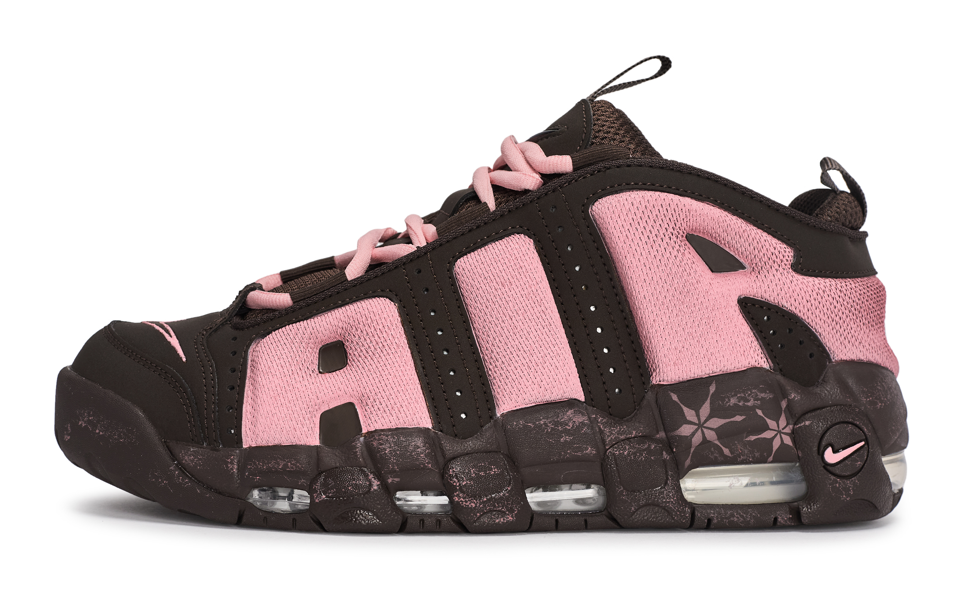 Nike Air More Uptempo 811 Manufacturing, Raspberry Cocoa, Special Shoe Box Mid top Vintage Basketball Shoes Unisex