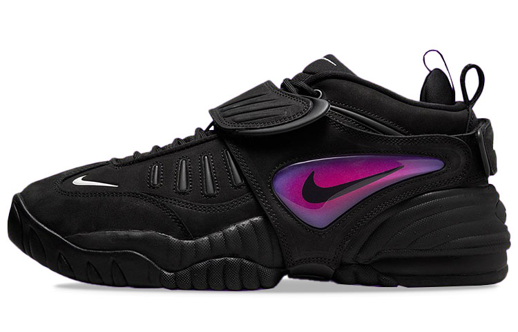 AMBUSH x Nike Air Adjust Force sp \"black\" trendy mid-top retro basketball shoes for men and women black purple
