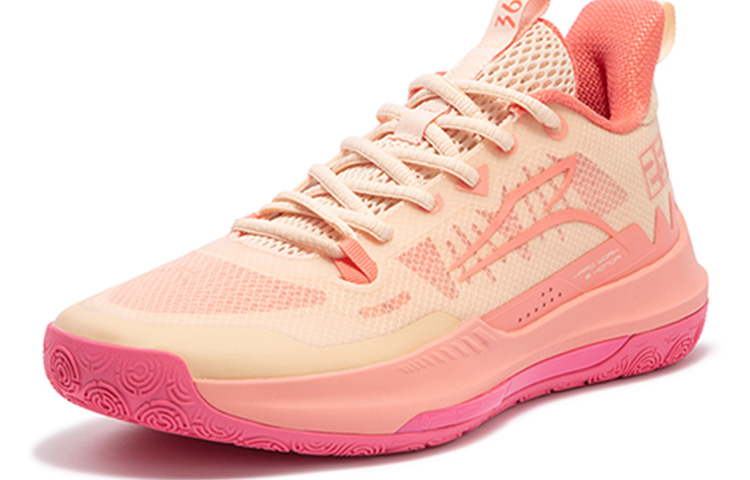 361° DVD Team Red Coral Game Ready Cushioning Slip Resistant Abrasion Resistant Breathable Low top Basketball Shoes