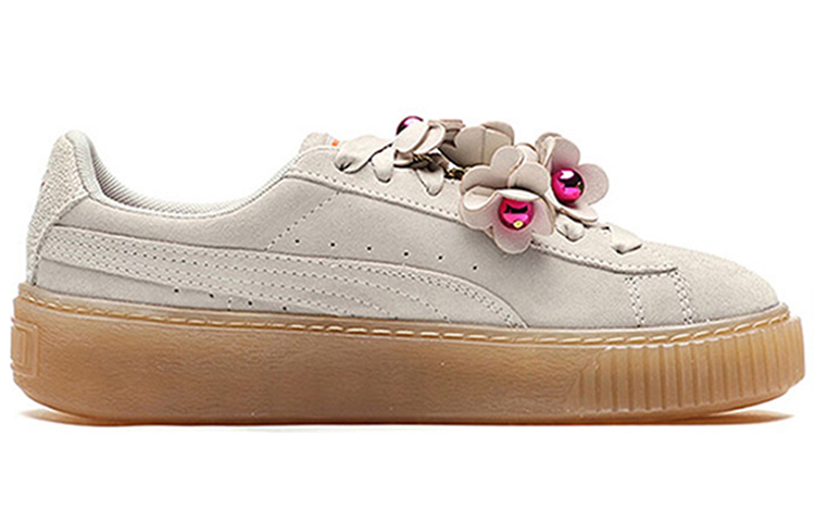 Женские кеды PUMA Platform Flower Tassel (молочные) — Молочный — фото 2