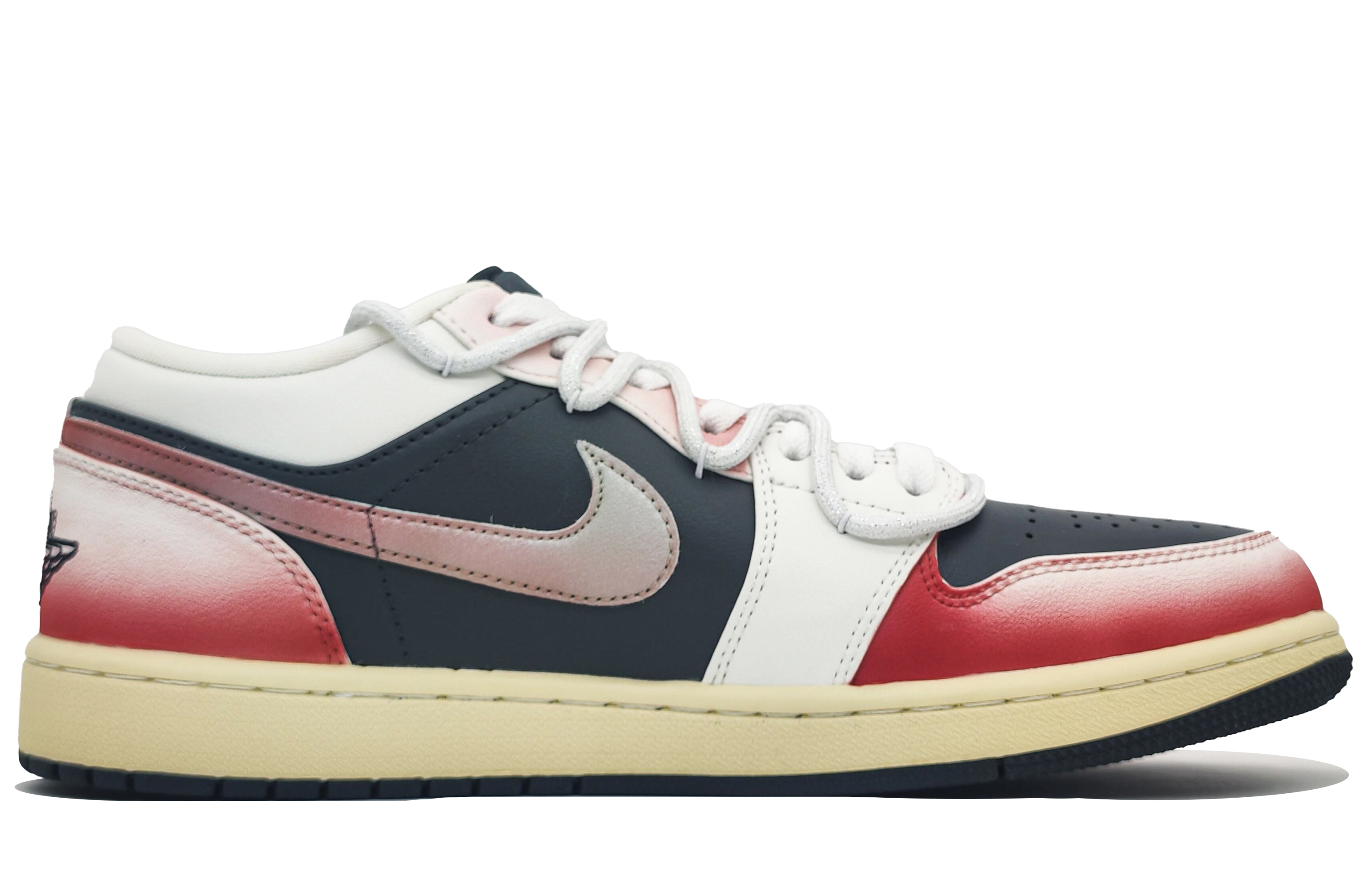 Jordan Air Jordan 1 Abrasion Resistant Breathable Abrasion Resistant Breathable Low top Vintage Basketball Shoes Unisex