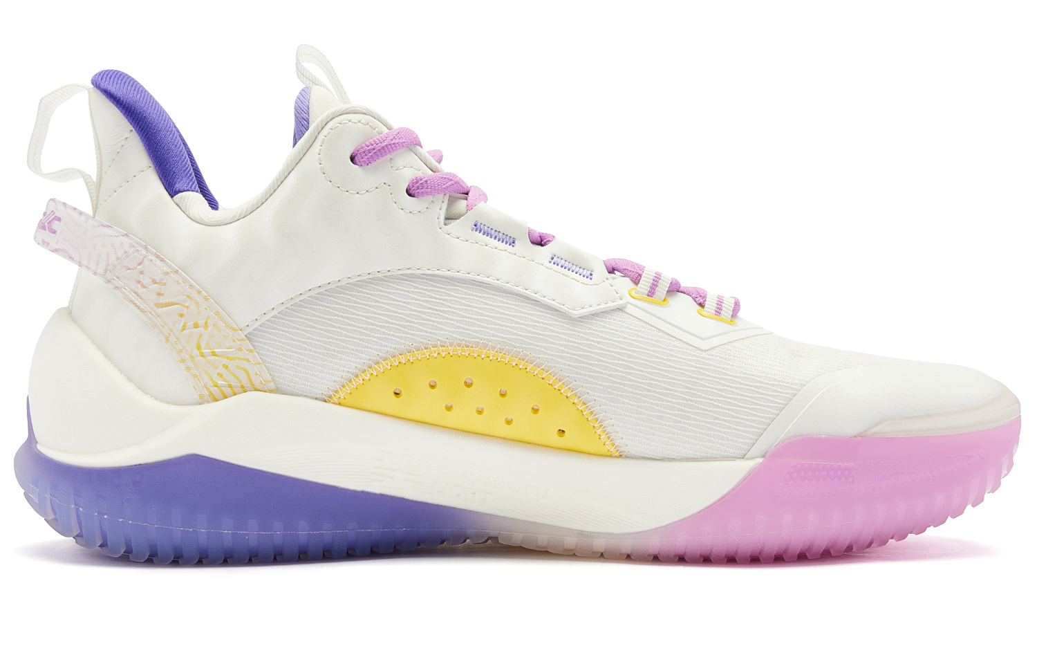 QIAODAN Blast 2.0 BOOM Cushioning Anti-Slip And Wear-Resistant Low-Top Basketball Shoes Men’s Ivory Nitrogen Purple