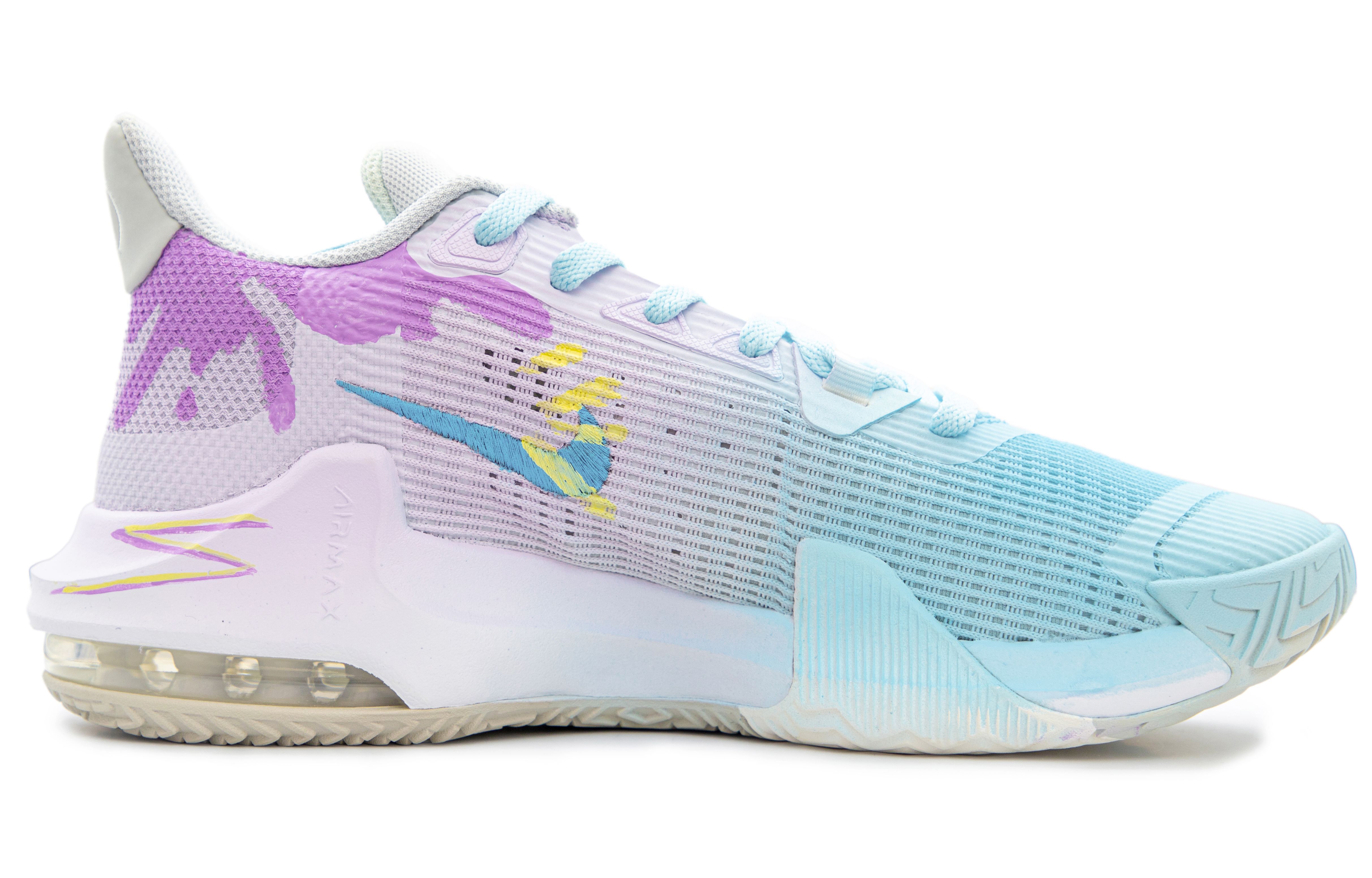 Nike Air Max Impact Cushioning Slip Resistant Abrasion Resistant Low top Basketball Shoes Men’s Blue Pink