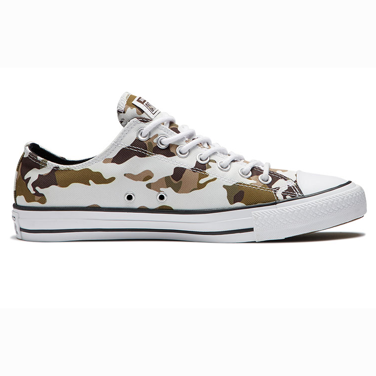 Кеды Converse Chuck Taylor All Star ALLOVER CAMO LOW TOP (бело-серые) — Белый / серый — фото 2