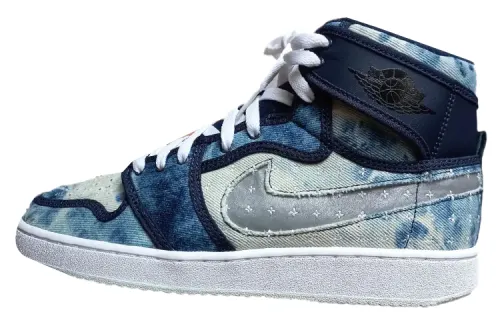 Jordan Air Jordan 1 KO High 'Sashiko' High top Vintage Basketball Shoes Men's Blue