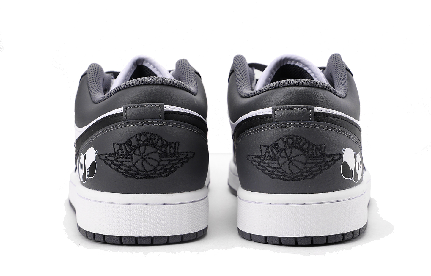 Jordan Air Jordan 1 Slip Resistant Coverage Low top Vintage Basketball Shoes Unisex Black Gray