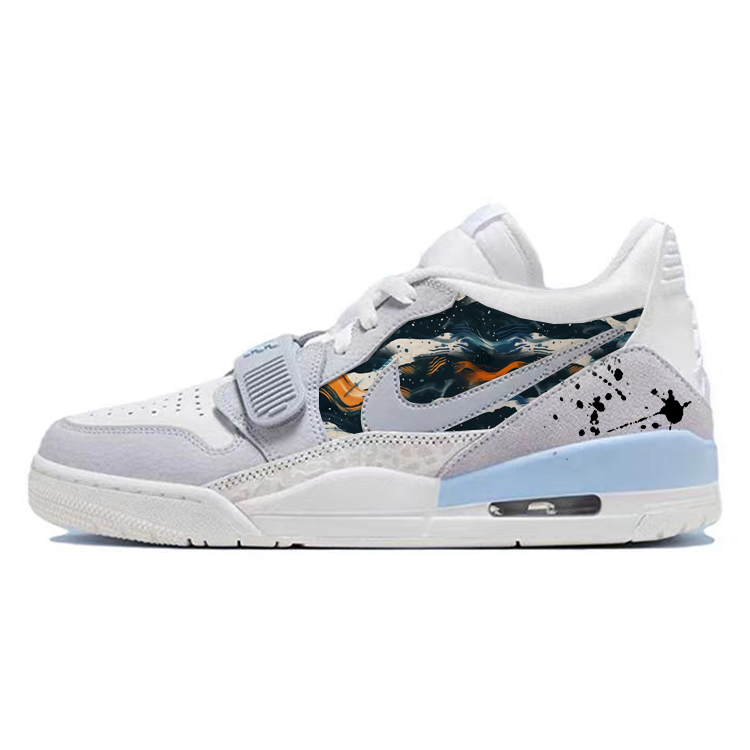 Jordan Legacy 312 Abrasion Resistant Slip Resistant Low top Vintage Basketball Shoes Men’s Gray White