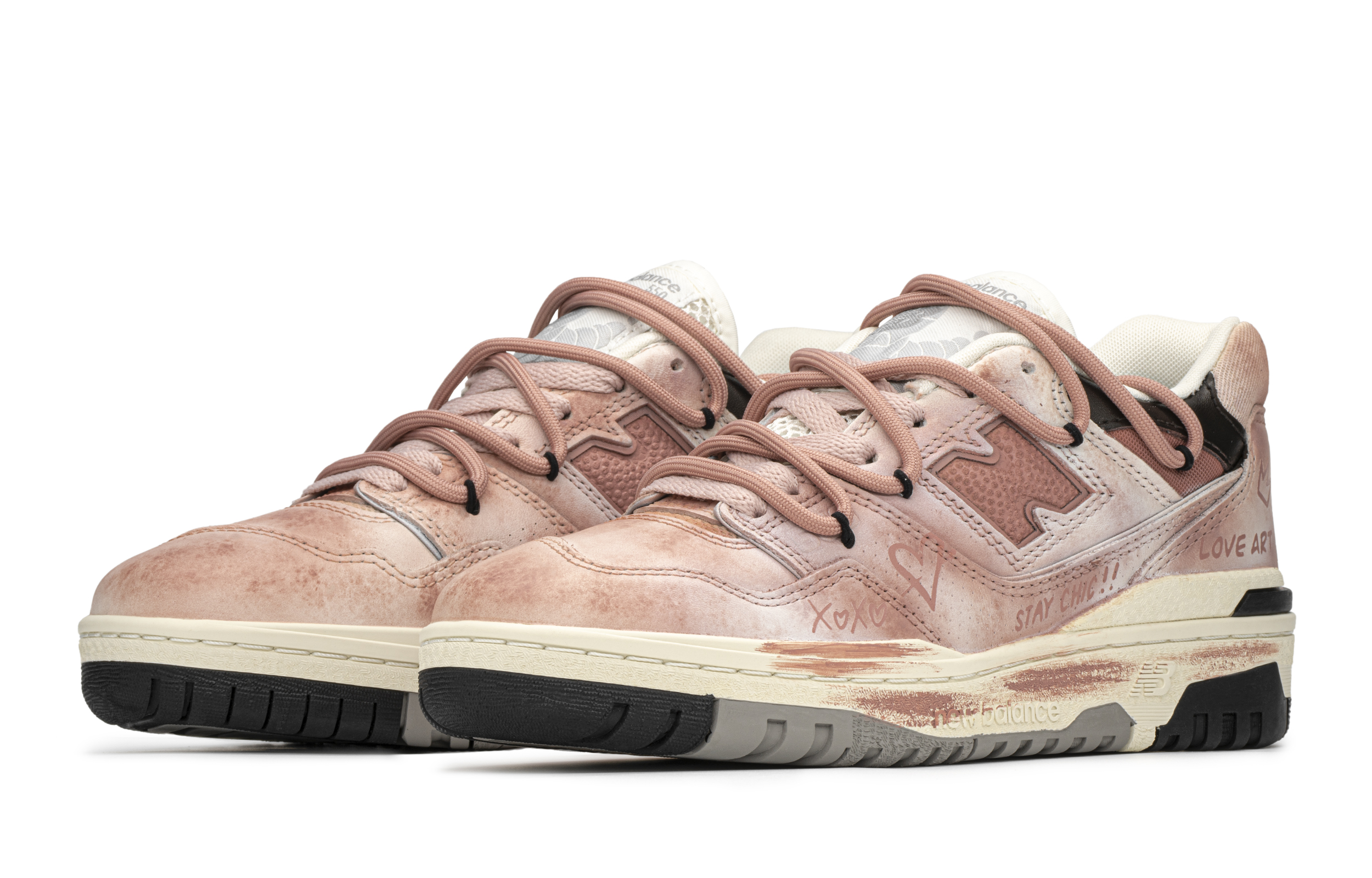 New Balance NB 550 Low top Vintage Basketball Shoes Unisex Pink