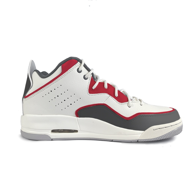 Jordan Courtside 23 Cushioning Slip Resistant Mid top Vintage Basketball Shoes Men’s Red White Gray