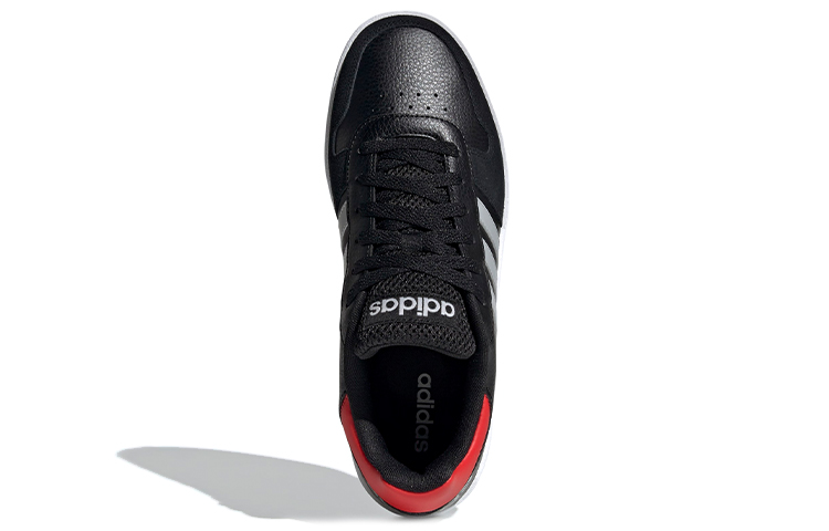 Мужские кеды adidas Hoops 2.0 (черный / серый / красный) — Чёрный / серый / красный — фото 5