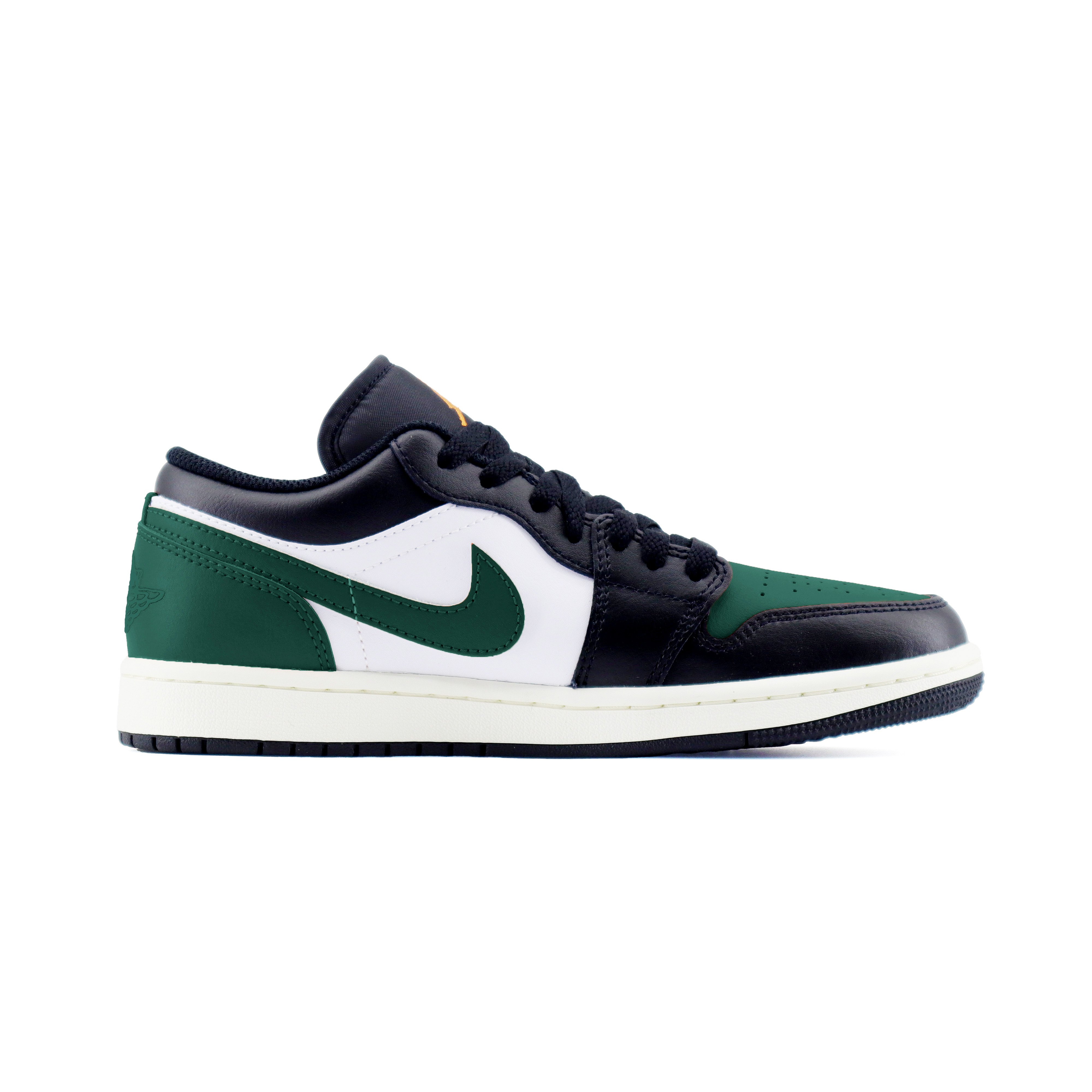 Jordan Air Jordan 1 Low Abrasion Resistant Low top Vintage Basketball Shoes Unisex Black Green