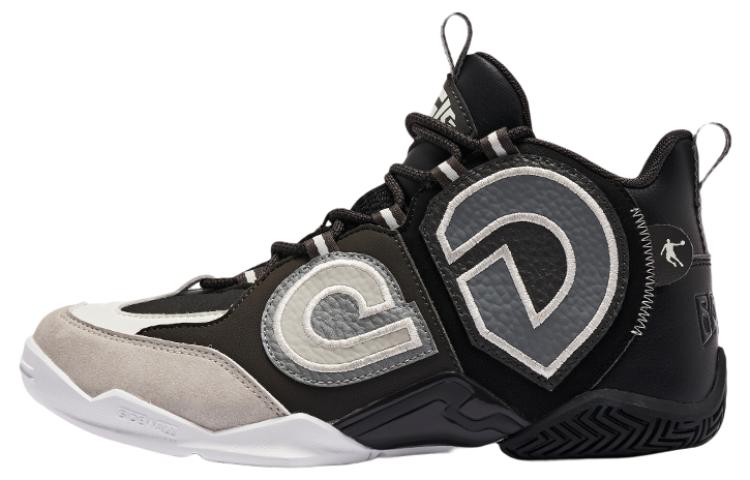 QIAODAN Slip Resistant, Abrasion Resistant, Breathable Mid top Basketball Shoes Women’s Black White