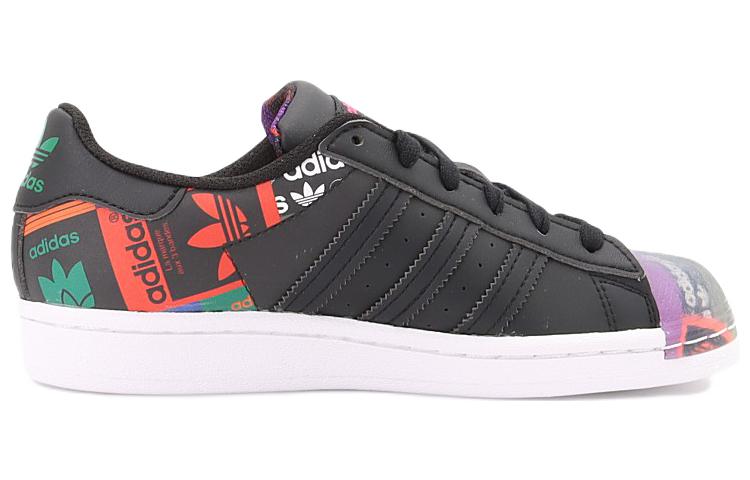 Кеды adidas originals SUPERSTAR (черно-пурпурные) — Чёрный / фиолетовый / серый — фото 2