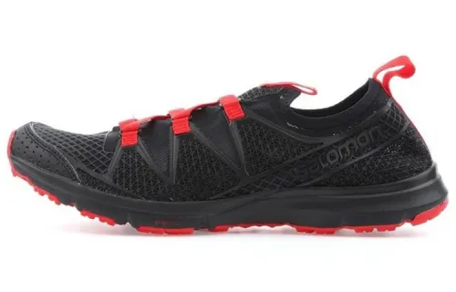 SALOMON Crossamphibian Mountaineering & Hiking Shoes Men's Low Top Black/Red