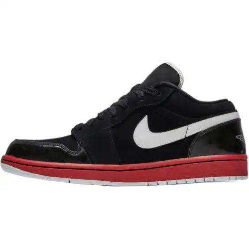 Jordan Air Jordan 1 Low top Vintage Basketball Shoes Men's Black Red