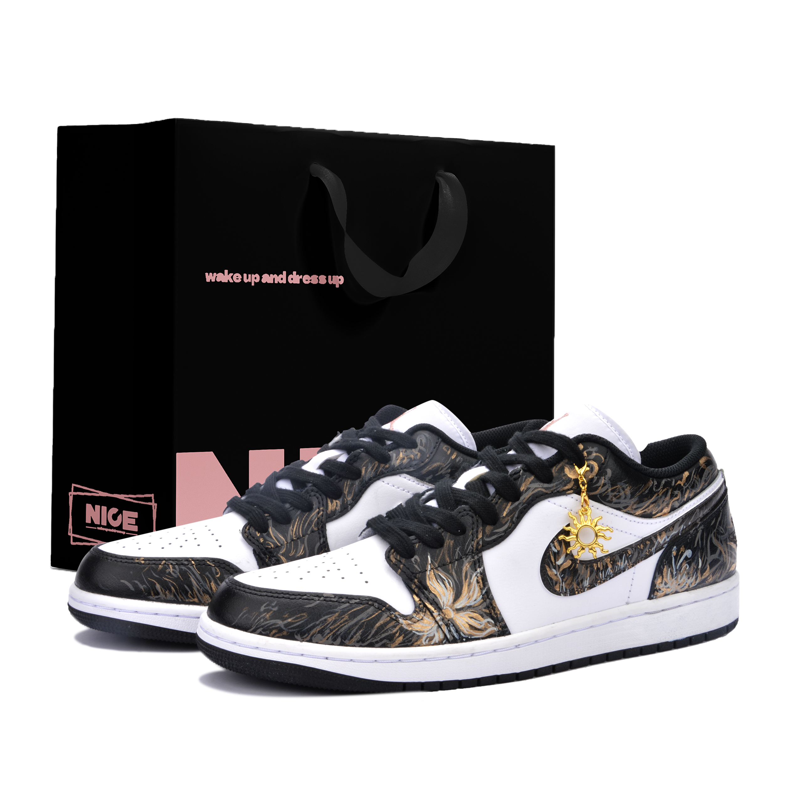 Jordan Air Jordan 1 Cushioning Abrasion Resistant Cushioning, Wear Resistant Low top Vintage Basketball Shoes Unisex