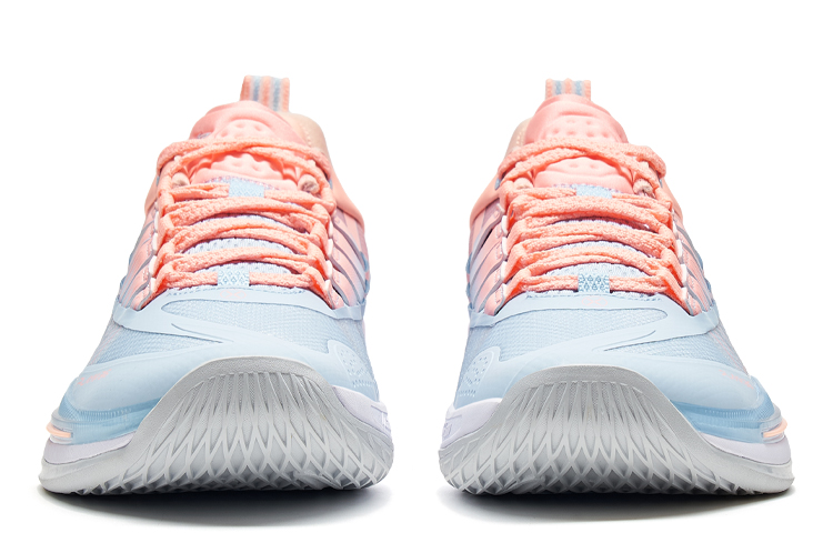 XTEP Light Feather 4 V2 Basketball Shoes Men’s Low Top Blue/Pink